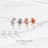 軟骨ピアス かわいいローズ薔薇キュービックジルコニア揺れる ボディピアス | ボディピアス専門店凛RIN | 詳細画像2 