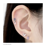 軟骨ピアス かわいいローズ薔薇キュービックジルコニア揺れる ボディピアス | ボディピアス専門店凛RIN | 詳細画像5 