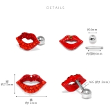 軟骨ピアス リップくちびるLOVEユニーク個性的個性派ジュエル ボディピアス | ボディピアス専門店凛RIN | 詳細画像10 