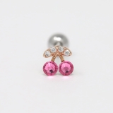 ピンクゴールド | 軟骨ピアス さくらんぼチェリージュエルフルーツくだもの果物かわいい ボディピアス | ボディピアス専門店凛RIN