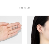 ボディピアス ドクロ十字架スタイリッシュチャーム揺れる 軟骨ピアス | ボディピアス専門店凛RIN | 詳細画像7 