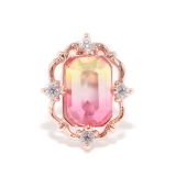 ピンクゴールド/ピンク | 軟骨ピアス グラデーション ジュエル | ボディピアス専門店凛RIN