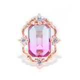 ピンクゴールド/パープル | 軟骨ピアス グラデーション ジュエル | ボディピアス専門店凛RIN