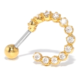 ゴールド | 軟骨ピアス イヤーカフ 2Wayピアカフ | ボディピアス専門店凛RIN