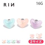 軟骨ピアス ハート ミルキーカラー | ボディピアス専門店凛RIN | 詳細画像1