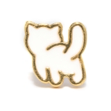 B・ゴールド | 軟骨ピアス CAT猫動物ねこ ストレートバーベルボディピアス | ボディピアス専門店凛RIN