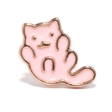 A・ピンクゴールド | 軟骨ピアス CAT猫動物ねこ ストレートバーベルボディピアス | ボディピアス専門店凛RIN