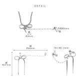 軟骨ピアス リボンパール チェーンキュービックジルコニア真珠ストレートバーベル2… | ボディピアス専門店凛RIN | 詳細画像8