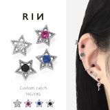 キャッチ 星スタージュエルキュービックジルコニア ボディピアス | ボディピアス専門店凛RIN | 詳細画像1 