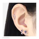 キャッチ 星スタージュエルキュービックジルコニア ボディピアス | ボディピアス専門店凛RIN | 詳細画像6 