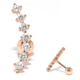 ピンクゴールド | ボディピアス ジュエル ストレートバーベル | ボディピアス専門店凛RIN