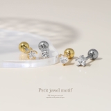 軟骨ピアス プチジュエル星ハートサークルキュービックジルコニア金アレ ボディピアス | ボディピアス専門店凛RIN | 詳細画像2