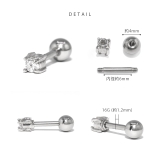 軟骨ピアス プチジュエル星ハートサークルキュービックジルコニア金アレ ボディピアス | ボディピアス専門店凛RIN | 詳細画像9