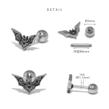 軟骨ピアス コウモリ蝙蝠こうもりクモスパイダーサソリ蠍 ハロウィン動物スタイリッ… | ボディピアス専門店凛RIN | 詳細画像10