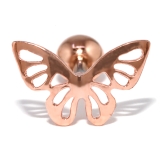 Aタイプ・ピンクゴールド | 軟骨ピアス 蝶 かわいい | ボディピアス専門店凛RIN