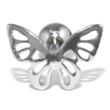 Aタイプ・シルバー | 軟骨ピアス 蝶 かわいい | ボディピアス専門店凛RIN