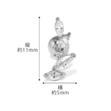 軟骨ピアス リーフ葉っぱイヤーフィット 植物キラキラキュービックジルコニア | ボディピアス専門店凛RIN | 詳細画像13 