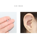 軟骨ピアス うさぎ万歳ウサギ 動物可愛いジュエルストレートバーベルボディピアス | ボディピアス専門店凛RIN | 詳細画像5