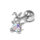 軟骨ピアス うさぎ万歳ウサギ 動物可愛いジュエルストレートバーベルボディピアス | ボディピアス専門店凛RIN | 詳細画像7