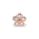 ピンクゴールド | 軟骨ピアス お花フラワー ジュエルキュービックジルコニア | ボディピアス専門店凛RIN