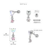 16Gボディピアス ハートくまかわいい サージカルステンレス金属アレルギー対応 | ボディピアス専門店凛RIN | 詳細画像9 