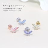 軟骨ピアス 蝶バタフライキュービックジルコニア ペールカラーかわいいストレートバ… | ボディピアス専門店凛RIN | 詳細画像3