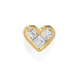 ゴールド | 軟骨ピアス ハートかわいいキラキラジュエルキュービックジルコニア ボディピアス | ボディピアス専門店凛RIN