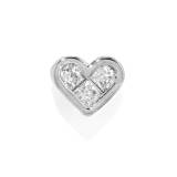 シルバー | 軟骨ピアス ハートかわいいキラキラジュエルキュービックジルコニア ボディピアス | ボディピアス専門店凛RIN