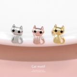 軟骨ピアス 猫ねこ魚さかな魚の骨かわいい小さめジュエル ボディピアス | ボディピアス専門店凛RIN | 詳細画像2