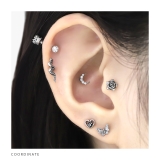 軟骨ピアス かわいい三日月クレセントムーンジルコニアキラキラ ボディピアス | ボディピアス専門店凛RIN | 詳細画像5