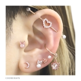 軟骨ピアス かわいい三日月クレセントムーンジルコニアキラキラ ボディピアス | ボディピアス専門店凛RIN | 詳細画像8