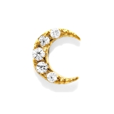 ゴールド・Lサイズ | 軟骨ピアス かわいい三日月クレセントムーンジルコニアキラキラ ボディピアス | ボディピアス専門店凛RIN