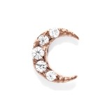 ピンクゴールド・Lサイズ | 軟骨ピアス かわいい三日月クレセントムーンジルコニアキラキラ ボディピアス | ボディピアス専門店凛RIN