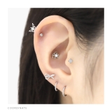 軟骨ピアス リボンりぼんバレエコアかわいいジュエルキュービックジルコニア ボディ… | ボディピアス専門店凛RIN | 詳細画像5 