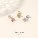 軟骨ピアス 六角花フラワージュエル小さいかわいいキュービックジルコニア ボディピ… | ボディピアス専門店凛RIN | 詳細画像2 