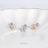 軟骨ピアス 花蝶リボン蝶々ちょうちょはなフラワージュエル上品 ボディピアス | ボディピアス専門店凛RIN | 詳細画像2 