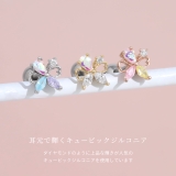 軟骨ピアス 花蝶リボン蝶々ちょうちょはなフラワージュエル上品 ボディピアス | ボディピアス専門店凛RIN | 詳細画像3 
