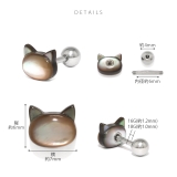 軟骨ピアス 猫ネコ天然シェル螺鈿アニマル動物かわいい ボディピアス | ボディピアス専門店凛RIN | 詳細画像10 