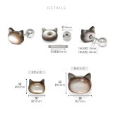 軟骨ピアス 猫ネコ天然シェル螺鈿アニマル動物かわいい ボディピアス | ボディピアス専門店凛RIN | 詳細画像14 