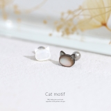 軟骨ピアス 猫ネコ天然シェル螺鈿アニマル動物かわいい ボディピアス | ボディピアス専門店凛RIN | 詳細画像2 