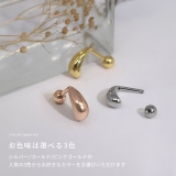 軟骨ピアス ティアドロップ雫ドロップ金属アレルギー対応ハーフフープ ボディピアス | ボディピアス専門店凛RIN | 詳細画像11