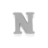 N | ステンレスピアス アルファベットイニシャルイングリッシュ英字文字かわいいクール | ボディピアス専門店凛RIN