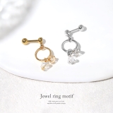 軟骨ピアスかわいい 揺れるリングチャーム指輪モチーフ ボディピアス | ボディピアス専門店凛RIN | 詳細画像2