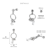 軟骨ピアスかわいい 揺れるリングチャーム指輪モチーフ ボディピアス | ボディピアス専門店凛RIN | 詳細画像8