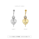 へそピアス かわいい ハート十字架クロスゆれるヘソ | ボディピアス専門店凛RIN | 詳細画像7 