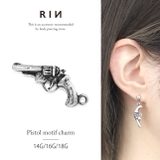 チャーム ピストル銃シルバーガンかっこいい アレンジパーツ | ボディピアス専門店凛RIN | 詳細画像1 
