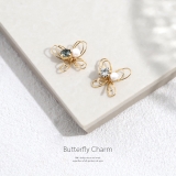 チャーム 蝶バタフライジュエルパール上品 ボディピアス | ボディピアス専門店凛RIN | 詳細画像2