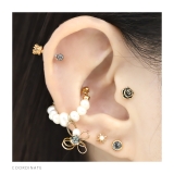 チャーム 蝶バタフライジュエルパール上品 ボディピアス | ボディピアス専門店凛RIN | 詳細画像5