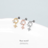 軟骨ピアス 星ジュエルスプラッシュスターチャームCZ揺れる金属アレルギー ボディ… | ボディピアス専門店凛RIN | 詳細画像2