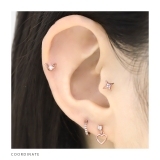 軟骨ピアス ハートかわいいジュエルキュービックジルコニア ボディピアス | ボディピアス専門店凛RIN | 詳細画像6